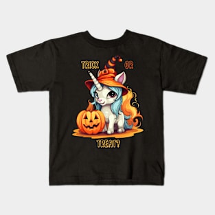 Kawaii Halloween Unicorn Kids T-Shirt